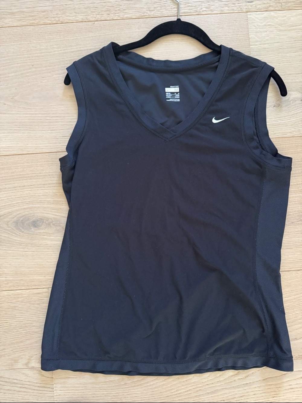 Nike Black V-Neck Performance Tank Top